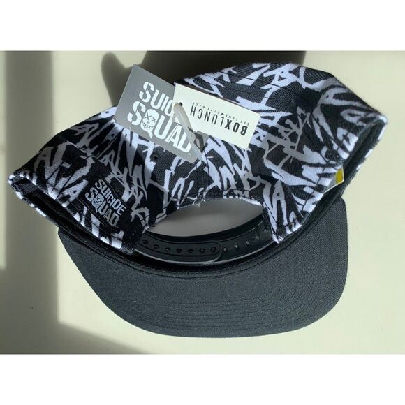 RARE SUICIDE SQUAD Hat Cap SNAPBACK Adjustable JOKER HAHA Allover  DC COMICS EUC - Picture 2 of 5
